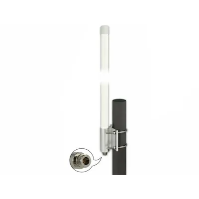 Produktbild von DeLOCK 12632, 8 dBi, 2400 - 5875 GHz, 6,2 / 8 dBi, 50 Ohm, 360°, 17°