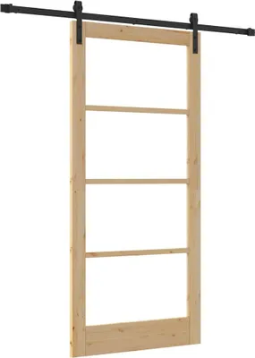 Immagine prodotto di Porte scorrevoli vidaXL ORKDAL, color naturale e nero, 93 x 202 cm