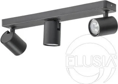 Produktbild von Deckenleuchte Exo 3 Schwarz 3-flammig GU10 schwenkbar 45 x 7,5 x 11,4 cm