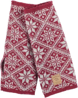 Image de Chauffe-mains en laine tricotée Ivanhoé Freya rouge profond - taille unique - L rouge