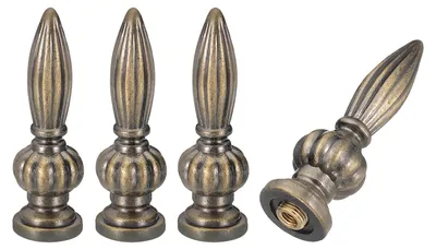 Productafbeelding van Lampenkap afwerking 25 x 80 mm 4 stuks lampknoppen M10 schroefdraad brons