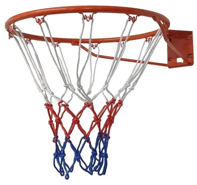 Image de Panier de basket - Diamètre 38 cm - Anneau en acier 16 mm - Filet en nylon - Intérieur et extérieur - 4 chevilles d'expansion
