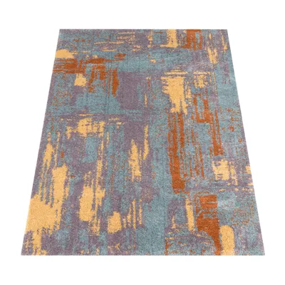 Produktbild von Hochflor Teppich Wohnzimmer Shaggy Modern Vintage Abstraktes Muster Grösse 120x160 cm