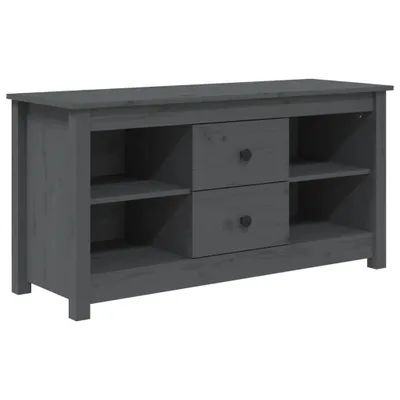 Produktbild von vidaXL TV-Schrank Grau 103x36,5x52 cm Massivholz Kiefer