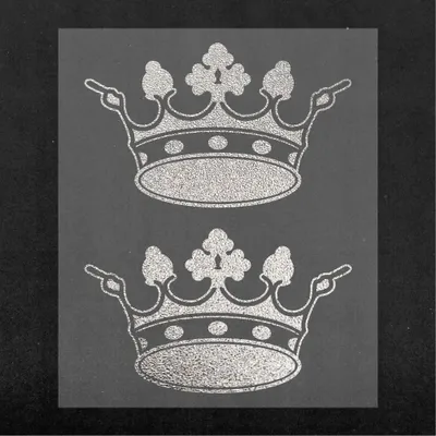 Produktbild von Sticker Aufkleber Krone Silber 10x12cm