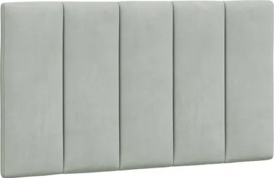 Produktbild von vidaXL Kopfteil-Kissen "Hanko" Hellgrau 90 cm Samt