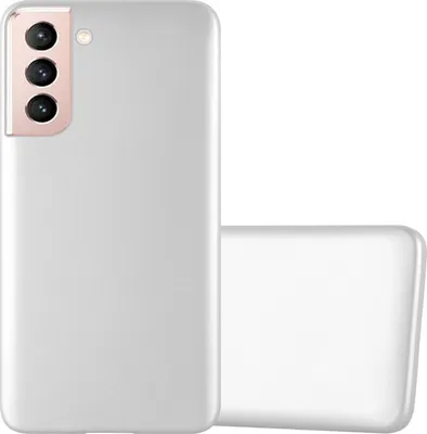 Produktbild von Cadorabo Schutzhülle für Samsung Galaxy S21 5G Hülle in Silber Handyhülle TPU Silikon Etui Cover Case