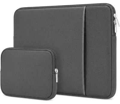 Image de Housse Ordinateur Portable 15 Pouces - Compatible avec MacBook Air Acer Lenovo Dell Asus - Gris