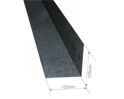 Produktbild von PRECIT Winkelblech ohne Wasserfalz verzinkt 1000 mm x 125 mm x 125 mm