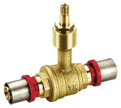 Productafbeelding van Inbouw kogelkraan voor meerlaagsbuis TIEMME, diameter 20 x 20 mm