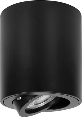 Image de Lampe apparente noire ronde 1x GU10 orientable