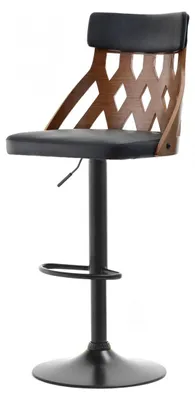 Immagine prodotto di Sgabello da bar regolabile ALIKI - noce / nero 1
