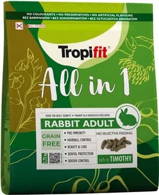 Productafbeelding van TROPIFIT ALL IN 1 Konijnenvoer voor volwassen konijnen, 1,75 kg, artikelnummer 6950635
