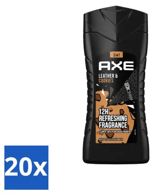 Produktbild von 20 x Axe Collision Leather & Cookies 3-in-1 Douchegel - 250 ml - Vorteilspackung - 20 Stücke