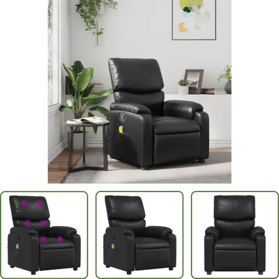Produktbild von The Living Store Massagesessel Schwarz Kunstleder