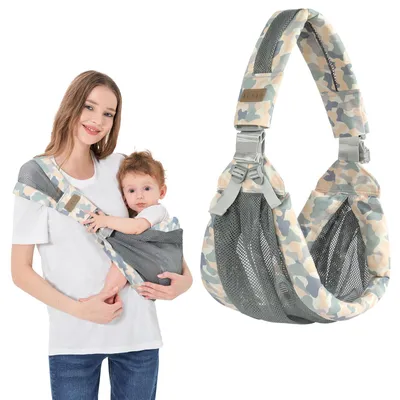 Imagen del producto de Silla de coche para bebés con correa de hombro acolchada, malla 3D, ajustable, para recién nacidos hasta 36 meses, portabebés