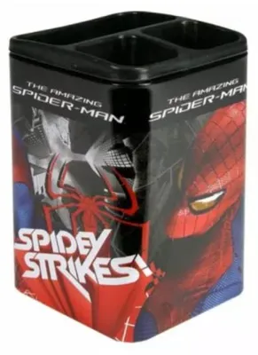 Obrázek produktu pro Derform Spider-Man – kovový držák na psací potřeby na stůl, organizér na pera a psací potřeby