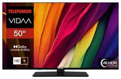 Produktbild von Telefunken XU50VP750M Fernseher 50 Zoll Smart TV VIDAA 4K UHD HDR Dolby Vision HD+ 6 Monate (2026)