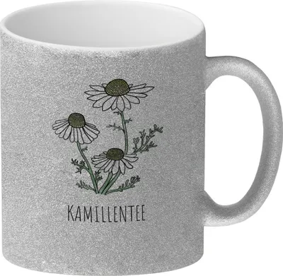 Produktbild von Kamillentee Teetasse mit Kamillenblüte für Teetrinker