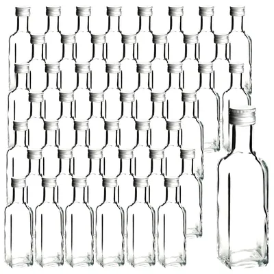 48 Glasflaschen Maraska 100 ml mit Schraubverschluss – eckig