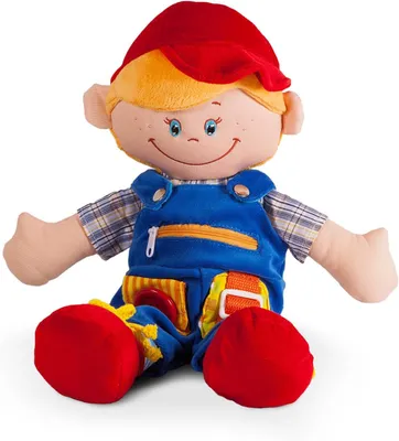 Produktbild von Weiche Jungen-Stoffpuppe, 36 cm, als Lern- und Kuschelpuppe