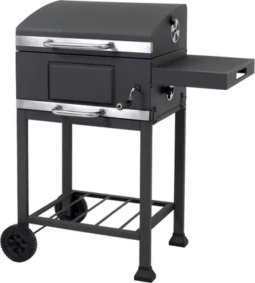 A charcoal grill on a white background.
