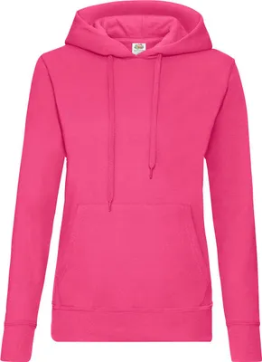 Immagine prodotto di Fruit of the Loom 62-038-0 | Lady-Fit Classic Felpa con cappuccio - Farbe: Fucsia - Größe: M