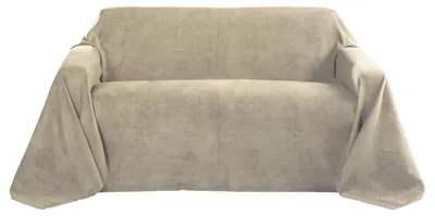 Image de Beautissu Couvre-lit 210x280 cm Couvre-lit pour canapé Daim Beige