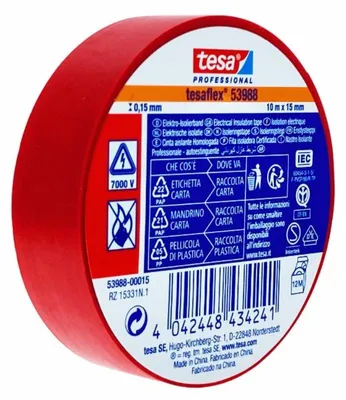 Produktbild von PVC-Elektroisolierband 10m x 15mm, rot