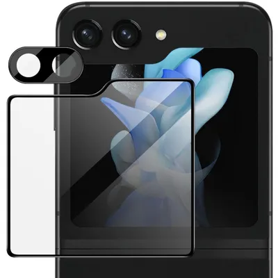Obrázok produktu pre Pre Samsung Galaxy Z Flip5 5G Ochranné sklo na fotoaparát a displej H9 Black