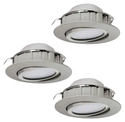 Produktbild von EGLO Pineda, Einbaustrahler, Nicht austauschbare(s) Leuchtmittel, LED, 6 W, 3000 K, Nickel