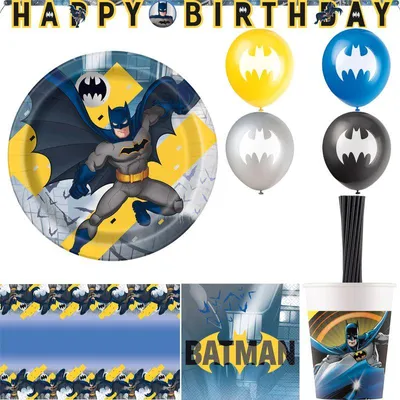 Produktbild von Party Deko Set Batman Geburtstag Dekoration Kindergeburtstag