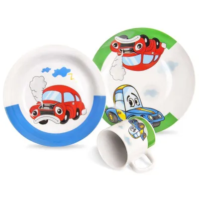 Image de ORION Ensemble de vaisselle pour enfants avec assiette bol gobelet pour ENFANT