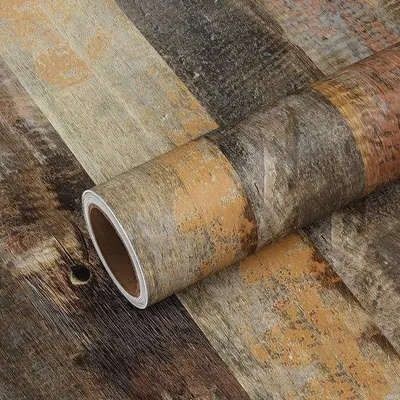 Immagine prodotto di Azomor Vintage Marrone effetto legno - Rivestimento autoadesivo per mobili e decorazioni murali