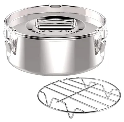 Flanform mit Deckel, 1,58 L, Aluminium, silber, 19x19x7,5 cm