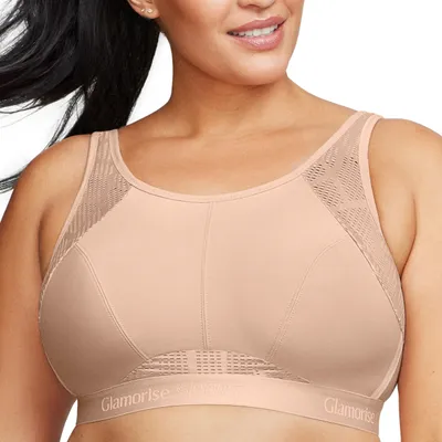 Produktbild von Glamorise Große Größen Plusgröße Atmungsaktiver Mesh-Sport-BH ohne Bügel Nr. 106