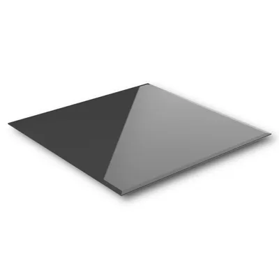 Produktbild von HOOZ Glasplatte – Tischplatte aus ESG-Sicherheitsglas 6 mm mit Facettenschliff, für Couchtisch, Glastisch, quadratisch 70 x 70 cm, Schwarz