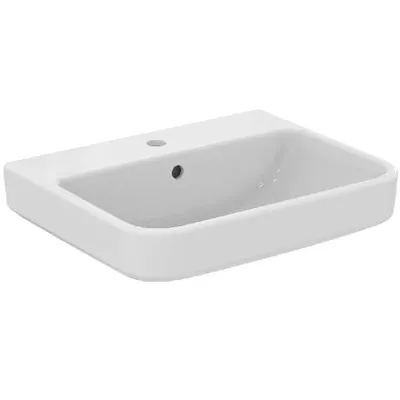 Produktbild von Waschtisch i.life B m Überlauf 1 Hahnloch 550x440x180mm weiß 550 x 440 x 180 mm weiß