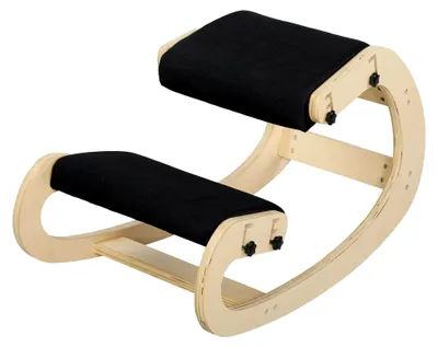Produktbild von Ergonomischer Kniesitz aus Holz, verstellbarer Kniestuhl für das Homeoffice, Verbesserung der Körperhaltung, Rückenschmerzen, schwarz