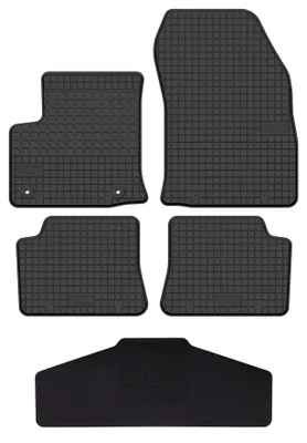 Productafbeelding van Rubberen automatten + tunnelmat voor Peugeot e-208 II vanaf 2019 (hatchback) – 5-delig, zwart, op maat – Wielganizator SolidTread