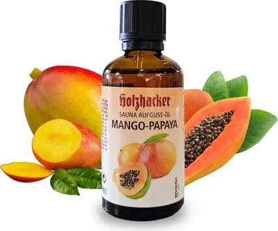 Produktbild von Holzhacker Sauna Aufgussoel Mango-Papaya 60 ml
