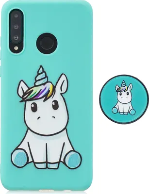 Produktbild von Für HUAWEI P30 lite Cute Cartoon Handy-Gehäuse Ultra Dünne leichte weiche TPU reine Farbabdeckung mit passender Muster einstellbare Halterung 5