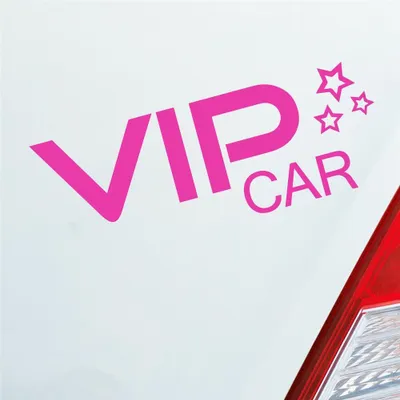 Produktbild von Auto Aufkleber VIP Car V.I.P. Stern 15,5x5,5 cm Pink Sticker Heckscheibenaufkleber