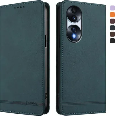 Produktbild von Hülle für Honor 70, Retro Kunstleder Ständer Klapphülle mit Kartenfächer und Magnetische Grün