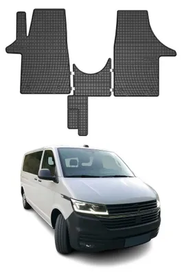 Immagine prodotto di OMAC tappetini in gomma per VW T6 T6.1 Transporter 2015-2024 tappetini auto nero 3x