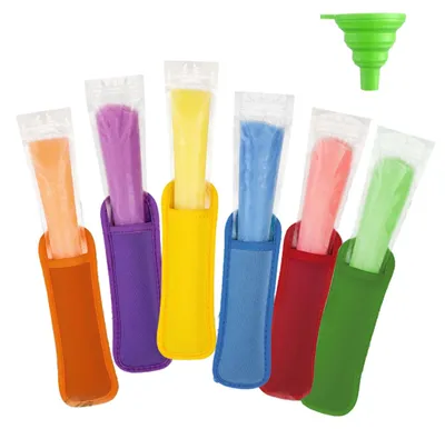 Produktbild von Set aus 150 Eisformen und Neopren-Eishaltern für selbstgemachte Eis am Stiel