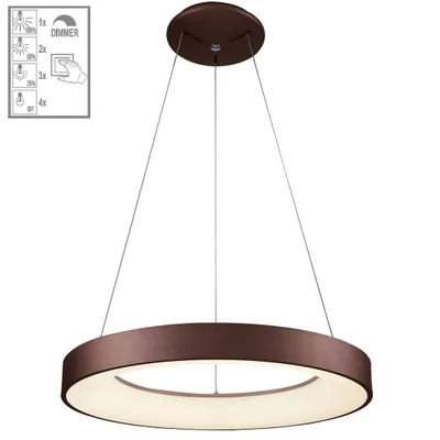 Produktbild von LED Pendelleuchte GENTIS 50W, 4000K, kaffee, Ø: 60 H: 120 cm, 4-stufig dimmbar