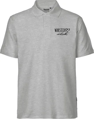 Produktbild von Huuraa Herren Polo Shirt Warstein verliebt 3XL Sport Grey Bio Baumwolle Fairtrade Poloshirt Geschenkidee