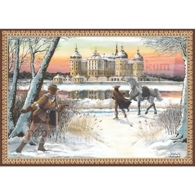 Obrázok produktu pre Mini adventný kalendár Popoluška - motív Zámok Moritzburg s motívom change-me.