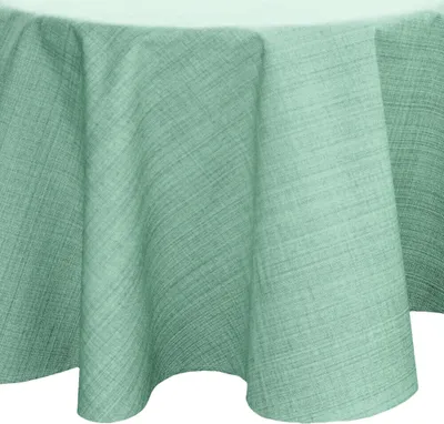 Produktbild von Tischdecke Outdoor Mint Grün Garten Balkon Tischtuch Ø 145 cm rund witterungsbeständig meliert